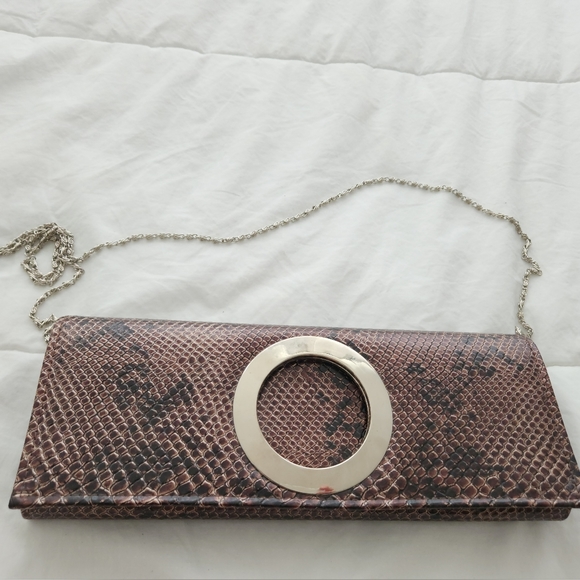 Snakeskin evening clutch/purse - Picture 2 of 12
